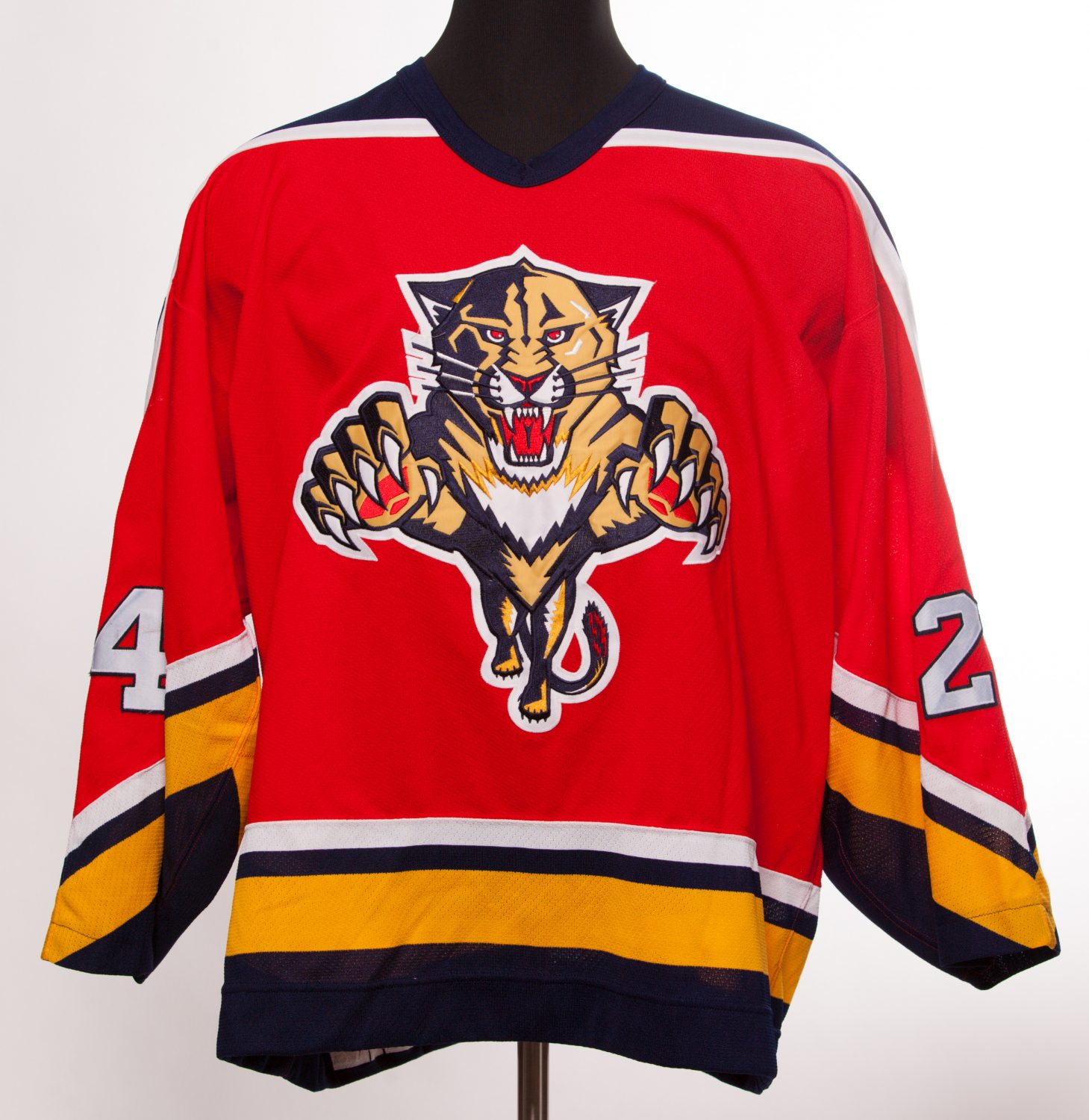 JOHN VANBIESBROUCK  Florida Panthers 1996 Away CCM Vintage NHL Hockey  Jersey