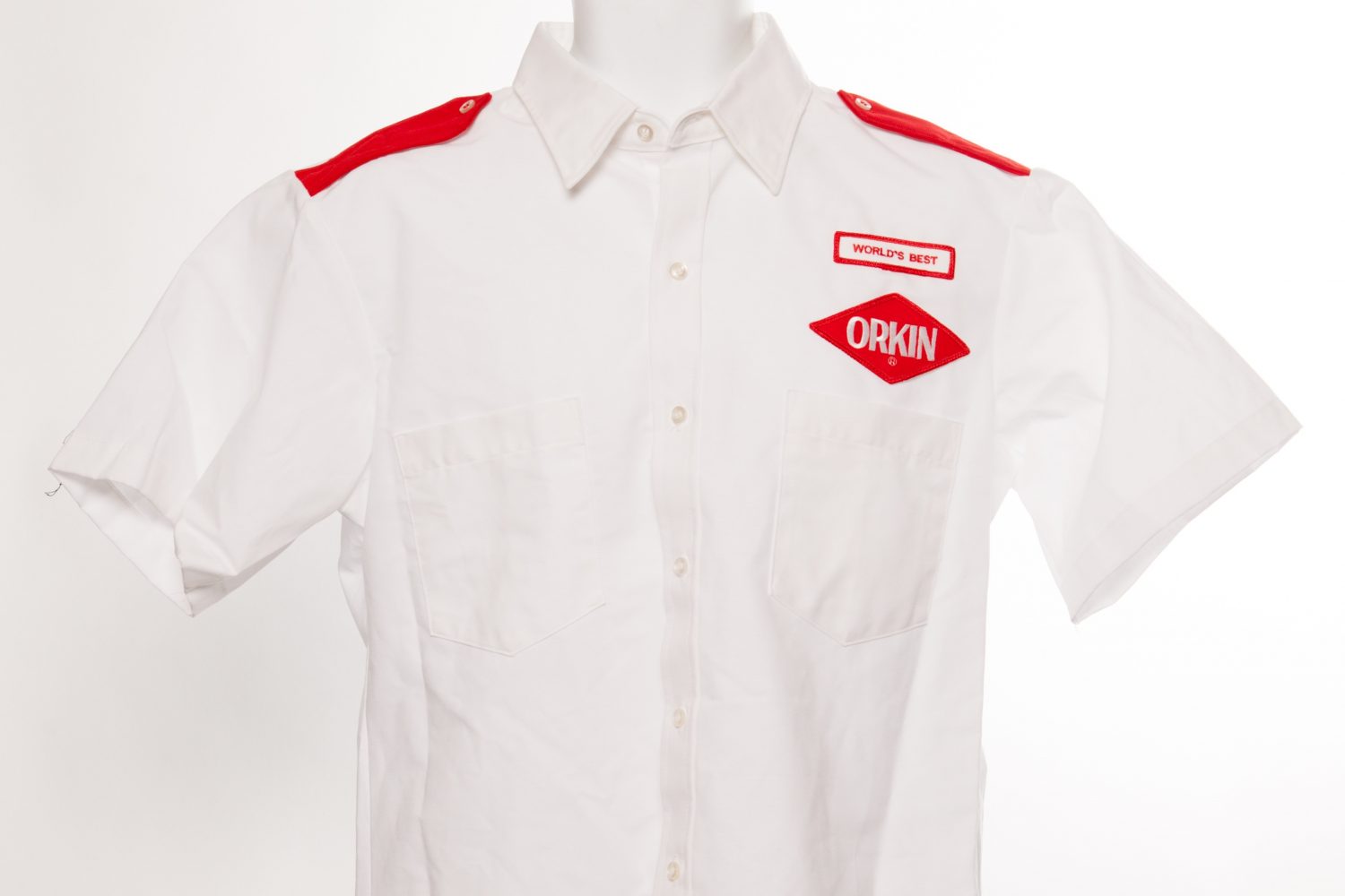 Orkin Pest Control Commercial Services Uniform Collared Shirt Blue Button Up 3XL 